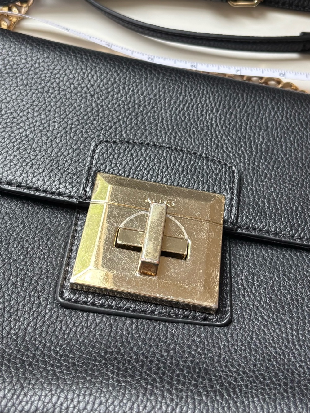 Aldo Black Crossbody Bag with Gold Hardware - Picture 9 of 13